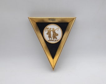 Vintage Framed Cameo by B&S Creations Greek Theme