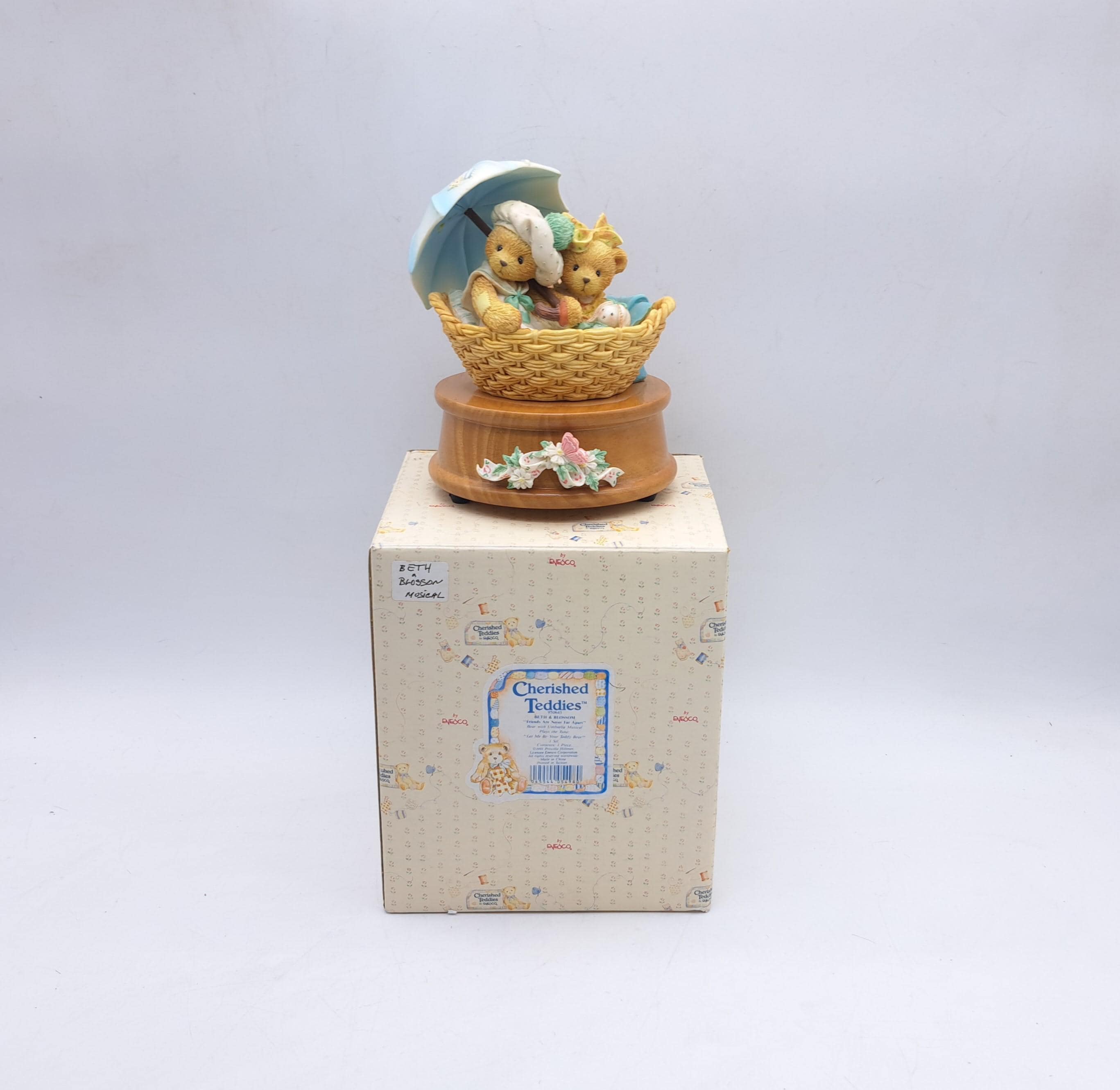 Cherished Teddies Music Box Beth & Blossom Original Box - Etsy Canada