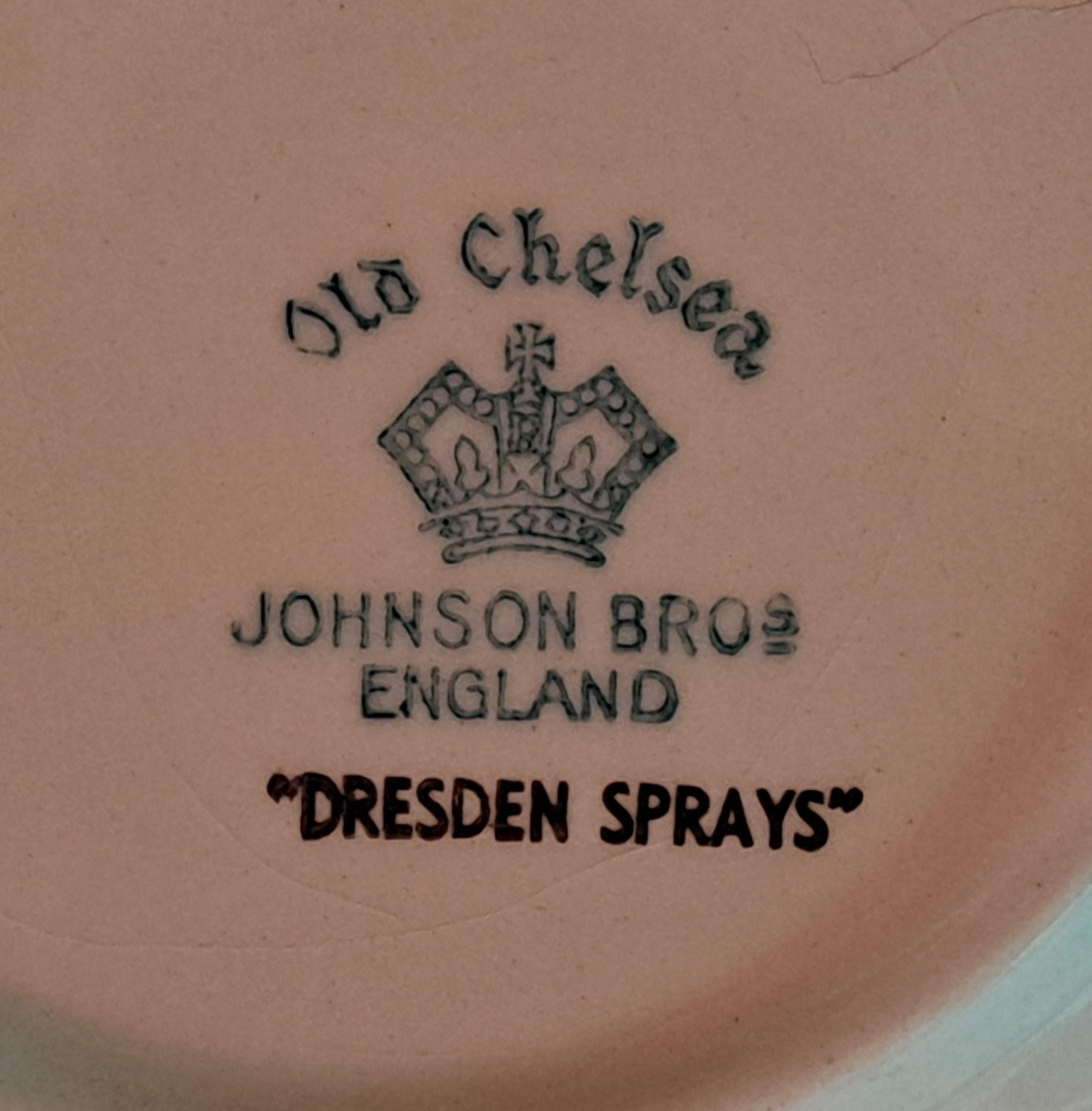 Johnson Brothers Old Chelsea Dresden Sprays 6 Person Dinner Set - Etsy