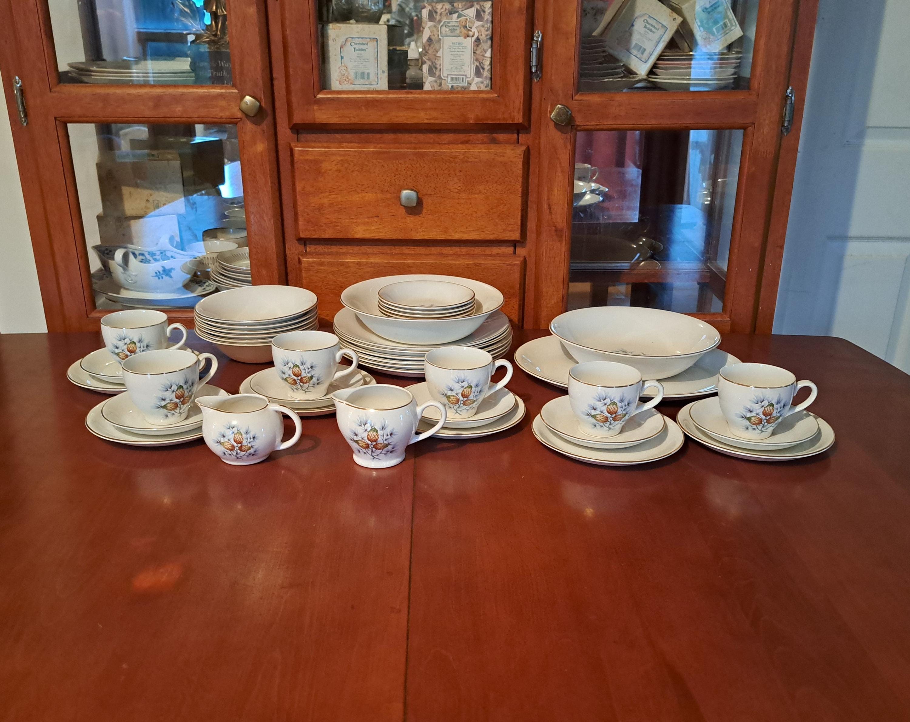 6 Place Dinner Set Barratts Delphatic White Reg 8755897 - Etsy