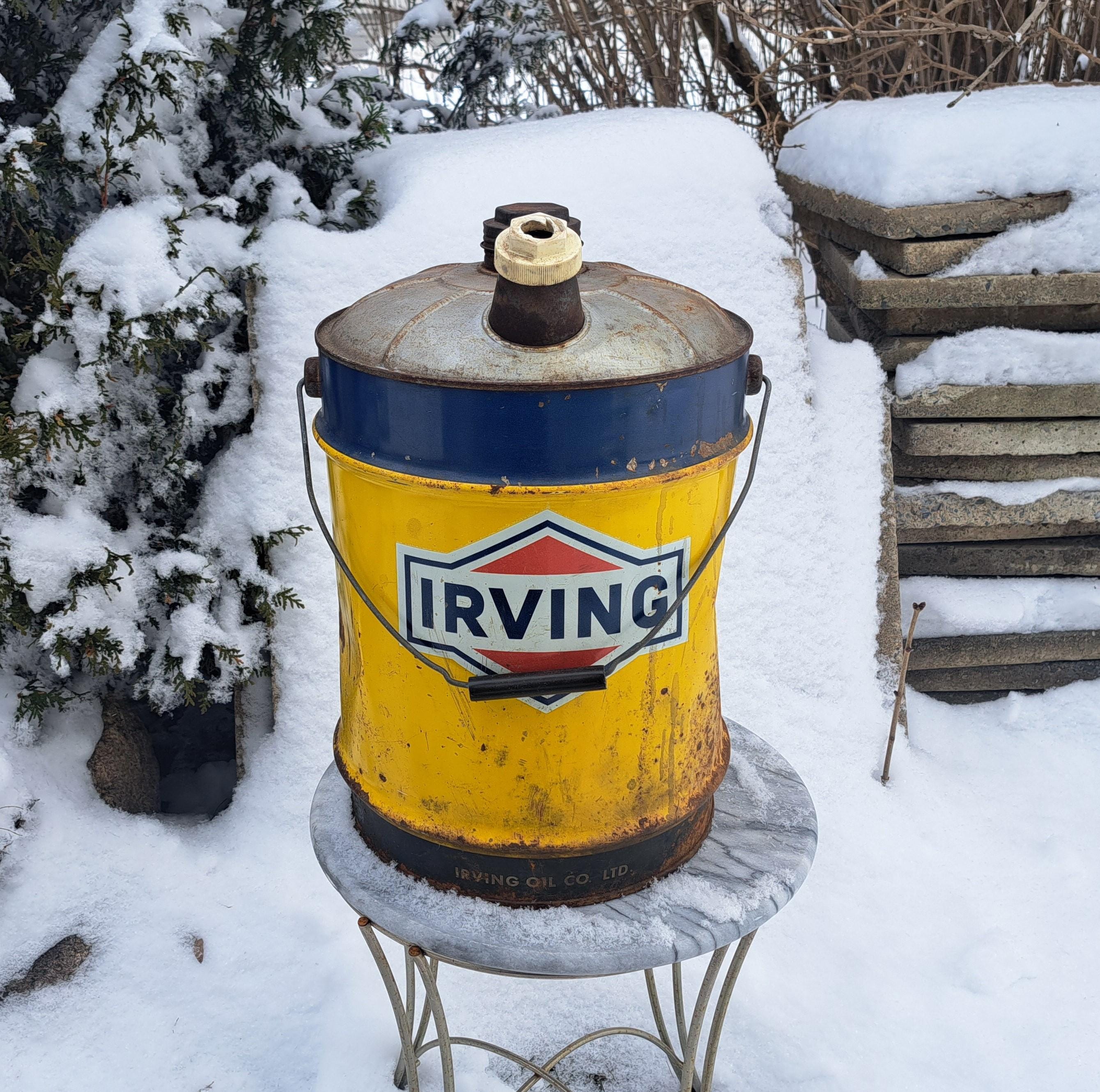 Vintage Irving 5 Gallon Oil Can - Etsy