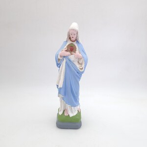 Virgin Mary Immaculate Heart Plaster Statue