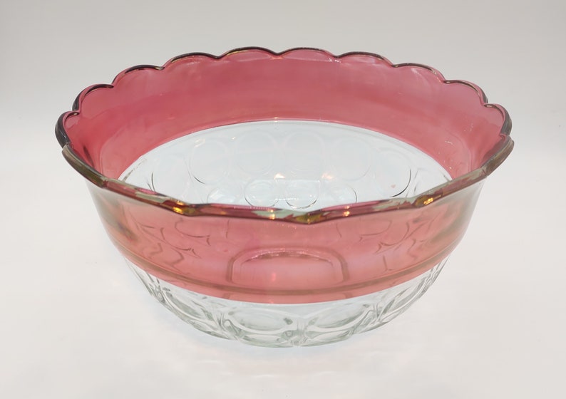 Punch Bowl & Glasses by Indiana Glass Co. Kings Crown Etsy