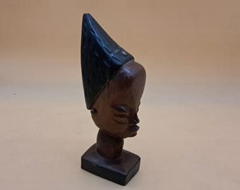 African Wood Statue Tikar Woman