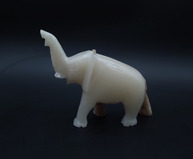 Vintage Hand Carved Marble Elephant Vintage Hand Carved Marble Elephant