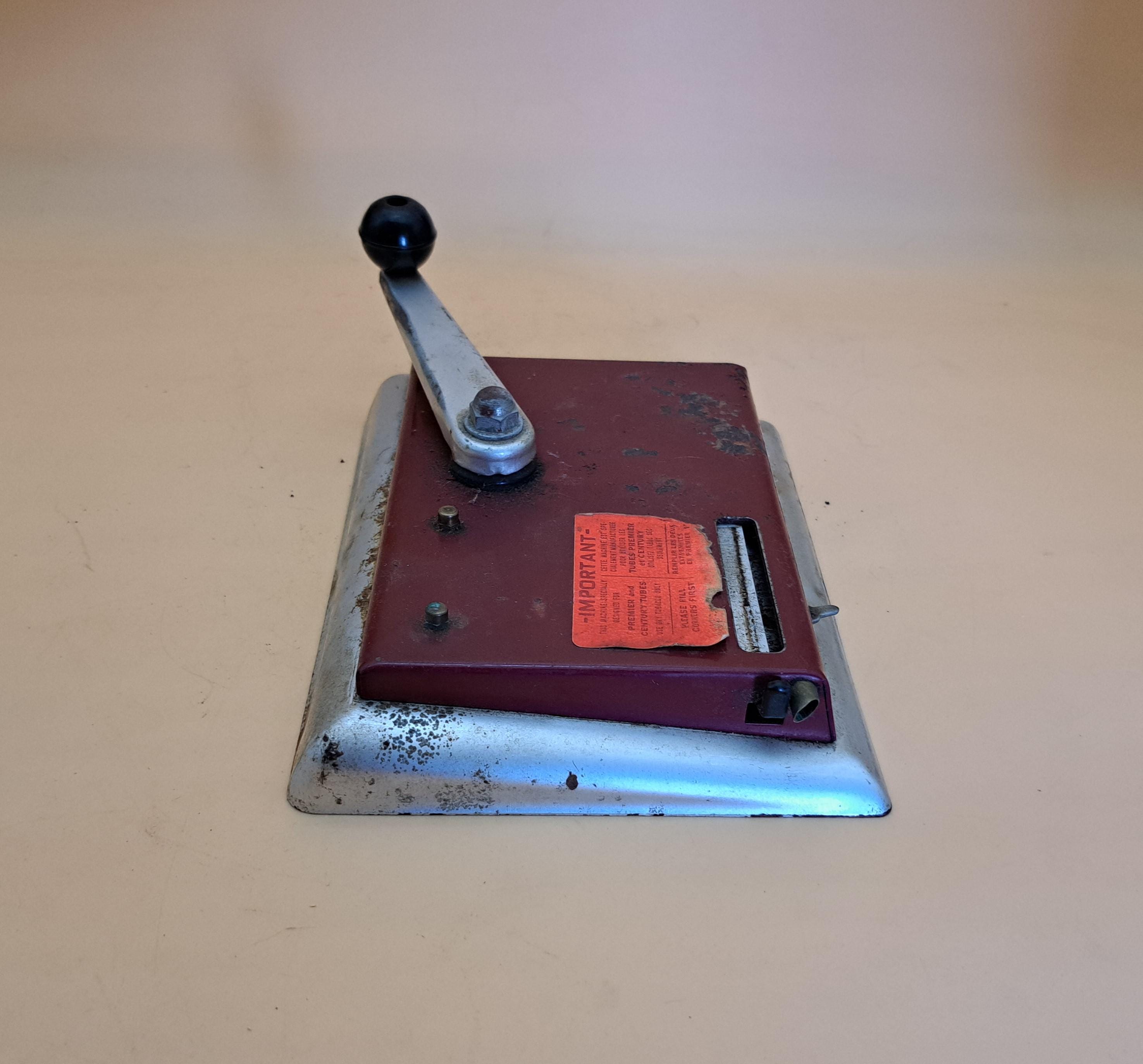 premier cigarette rolling machine Cigarette Rolling Machine Premier Supermatic by the Central Tobacco Mfg. Co