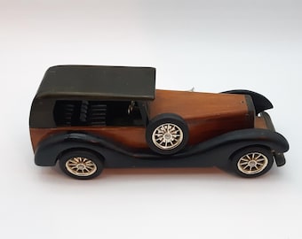 Vintage Wooden Model Car -Roadster by Heritage Mint