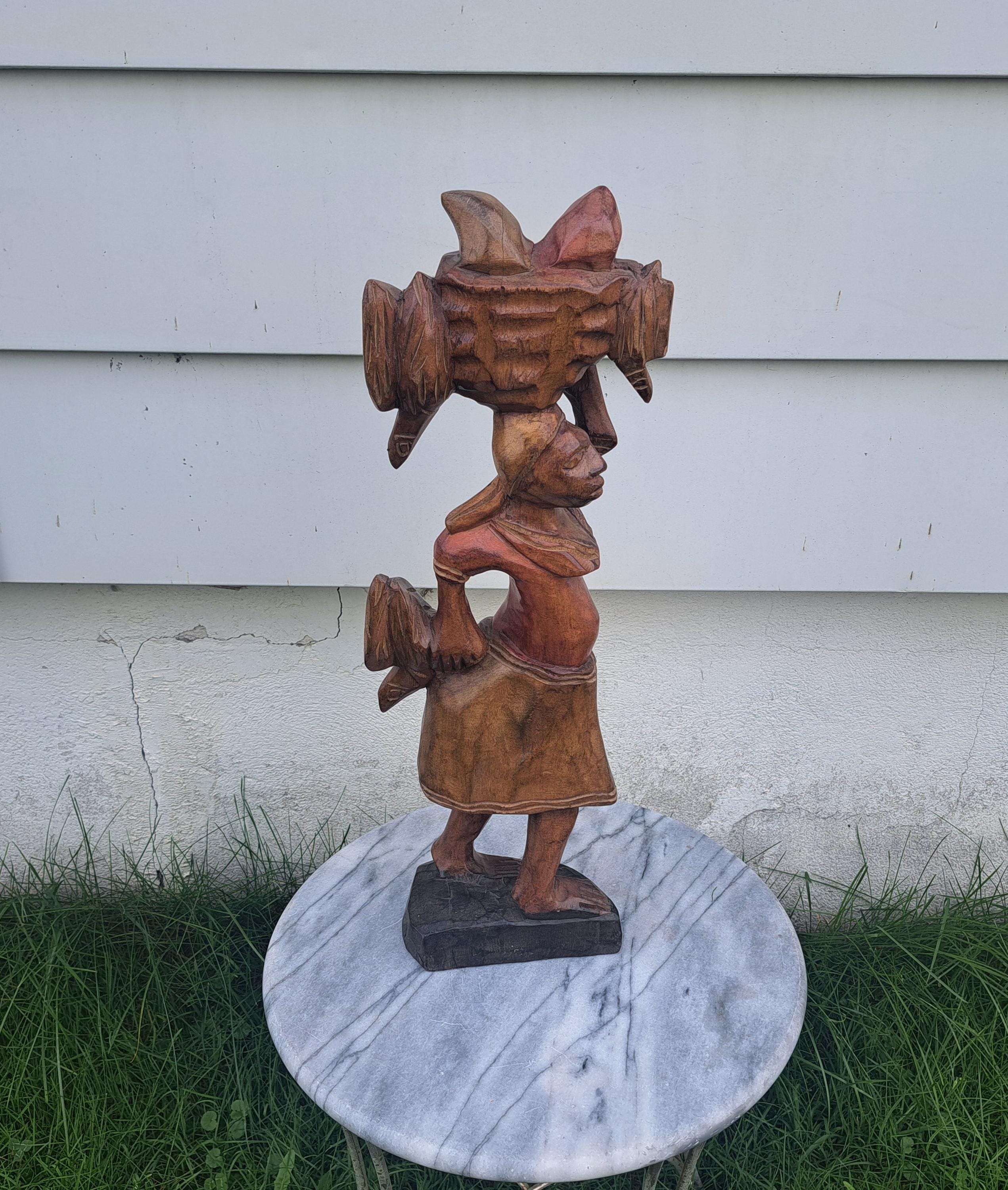 Jamaican wood statue - Etsy 日本