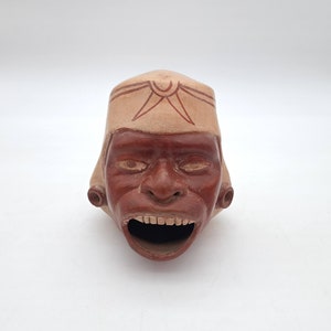 Moche Pottery Bust Peruvian Commemorative Head