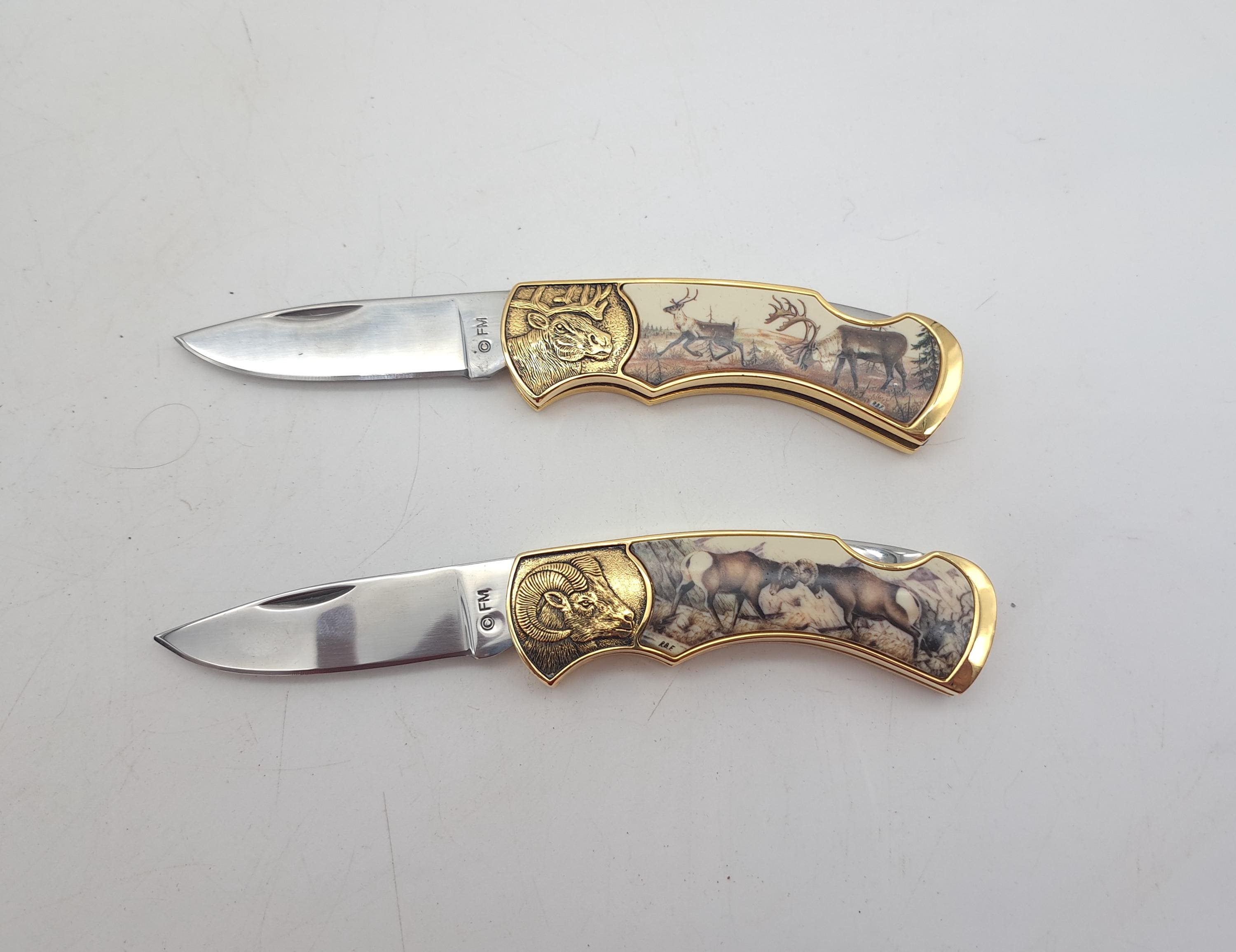 Franklin Mint Folding Collectible Knives and Display Case - Etsy