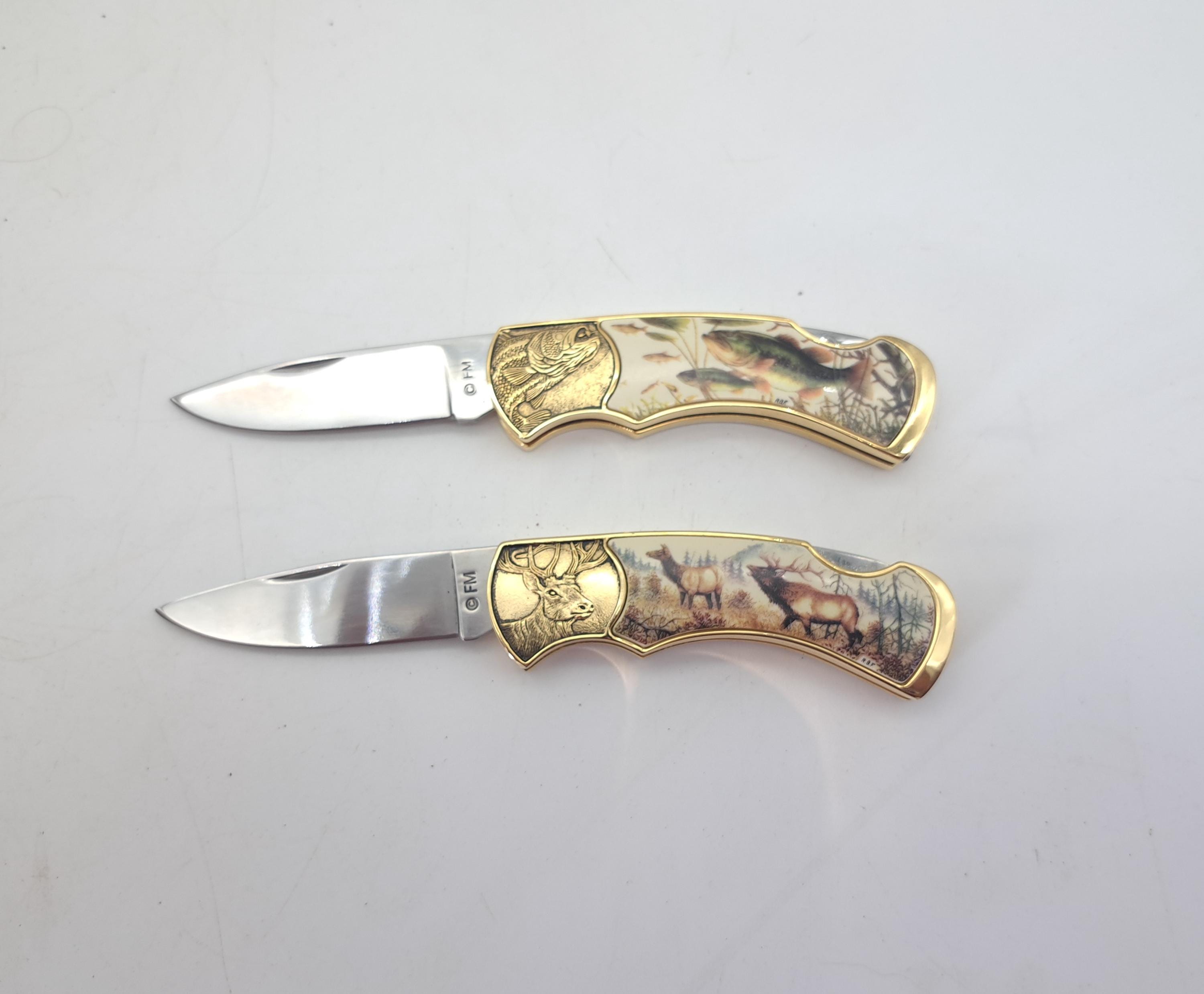 Franklin Mint Folding Collectible Knives and Display Case - Etsy