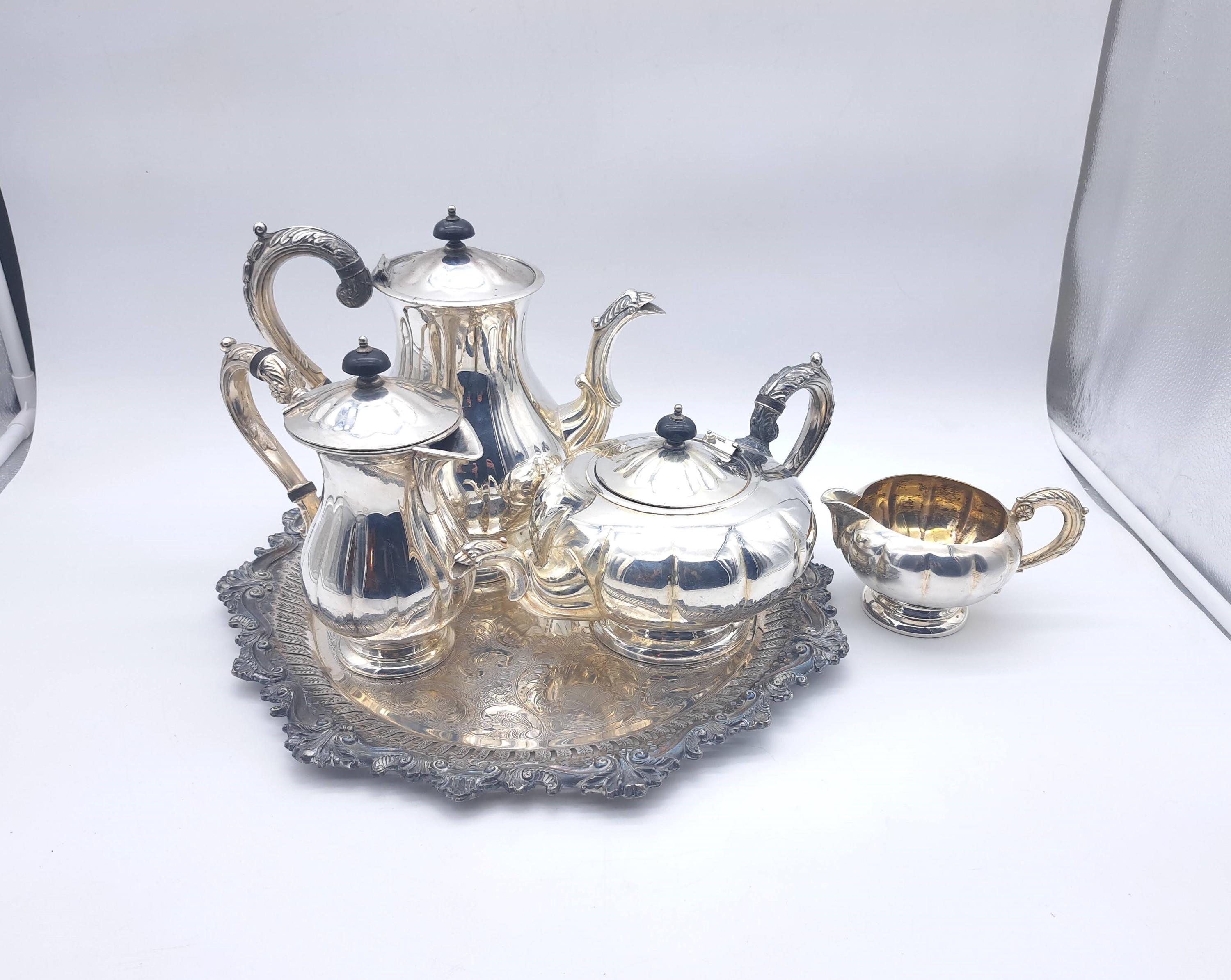 Silverplate Tea Service Marlboro Plate by Morton Parker - Etsy Israel
