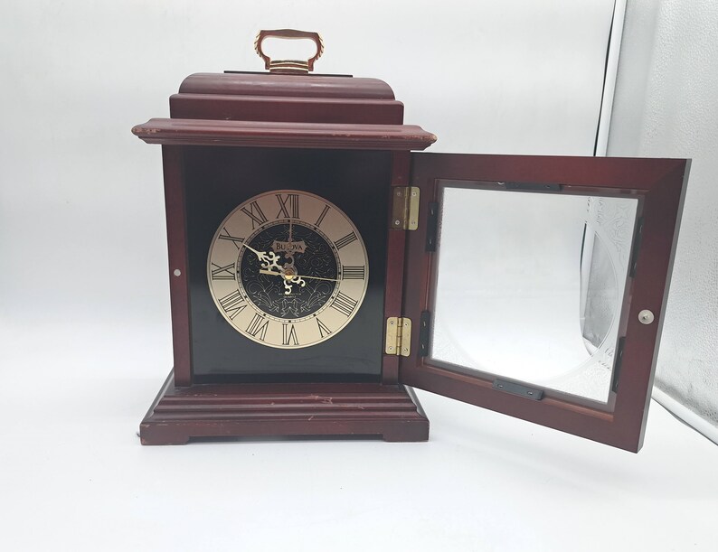Vintage Bulova Westminster Quartz Mantlel Clock Etsy