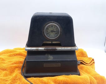ビンテージ インターナショナル タイム レコーダー モデル 2500-5、1950年代 オフィス時計
