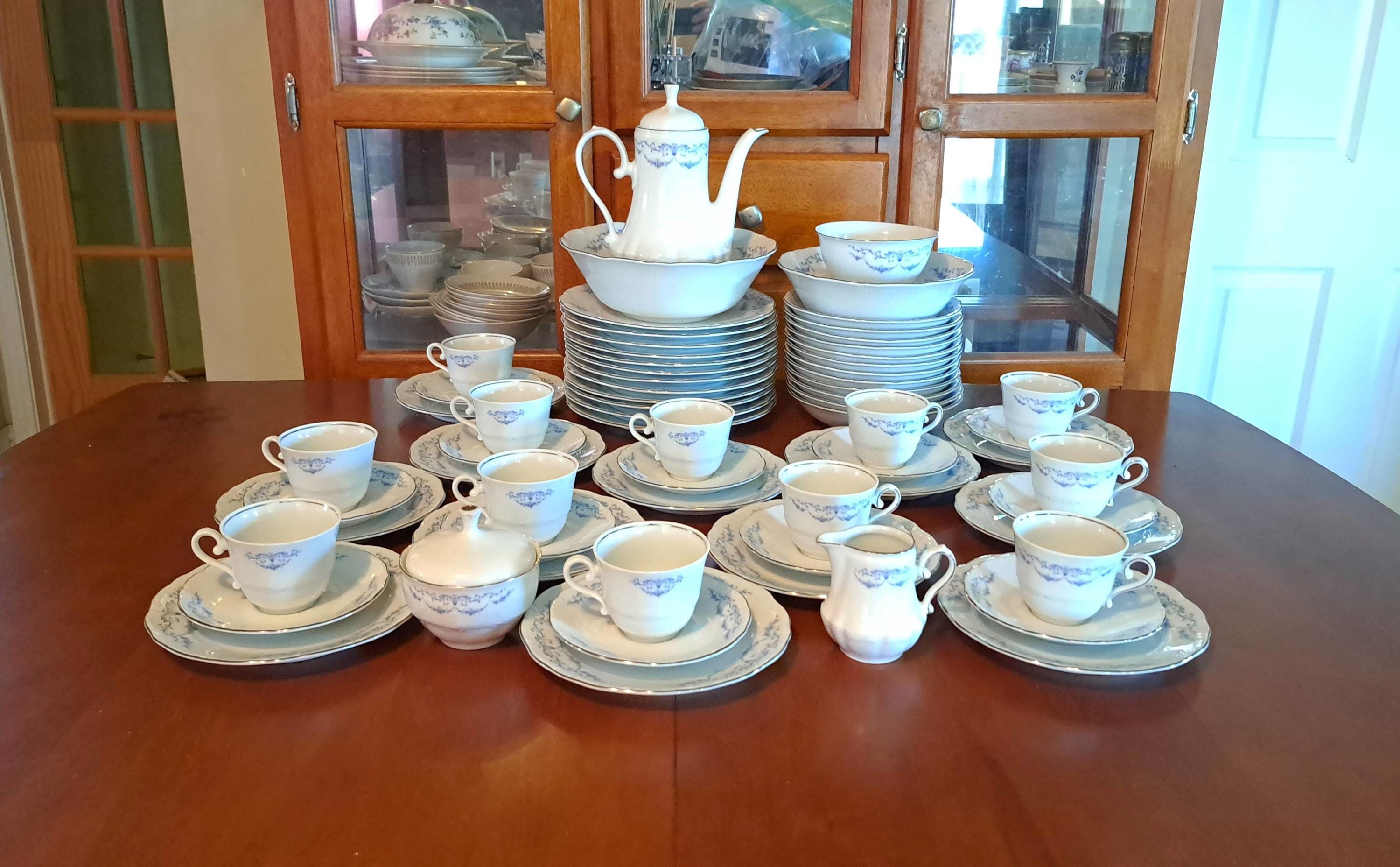 『暮らしのうー特価』　SCHIRNDING BAVARIA ティーセット 12 Place Dinner and Tea Set by Schirnding Bavaria - Etsy