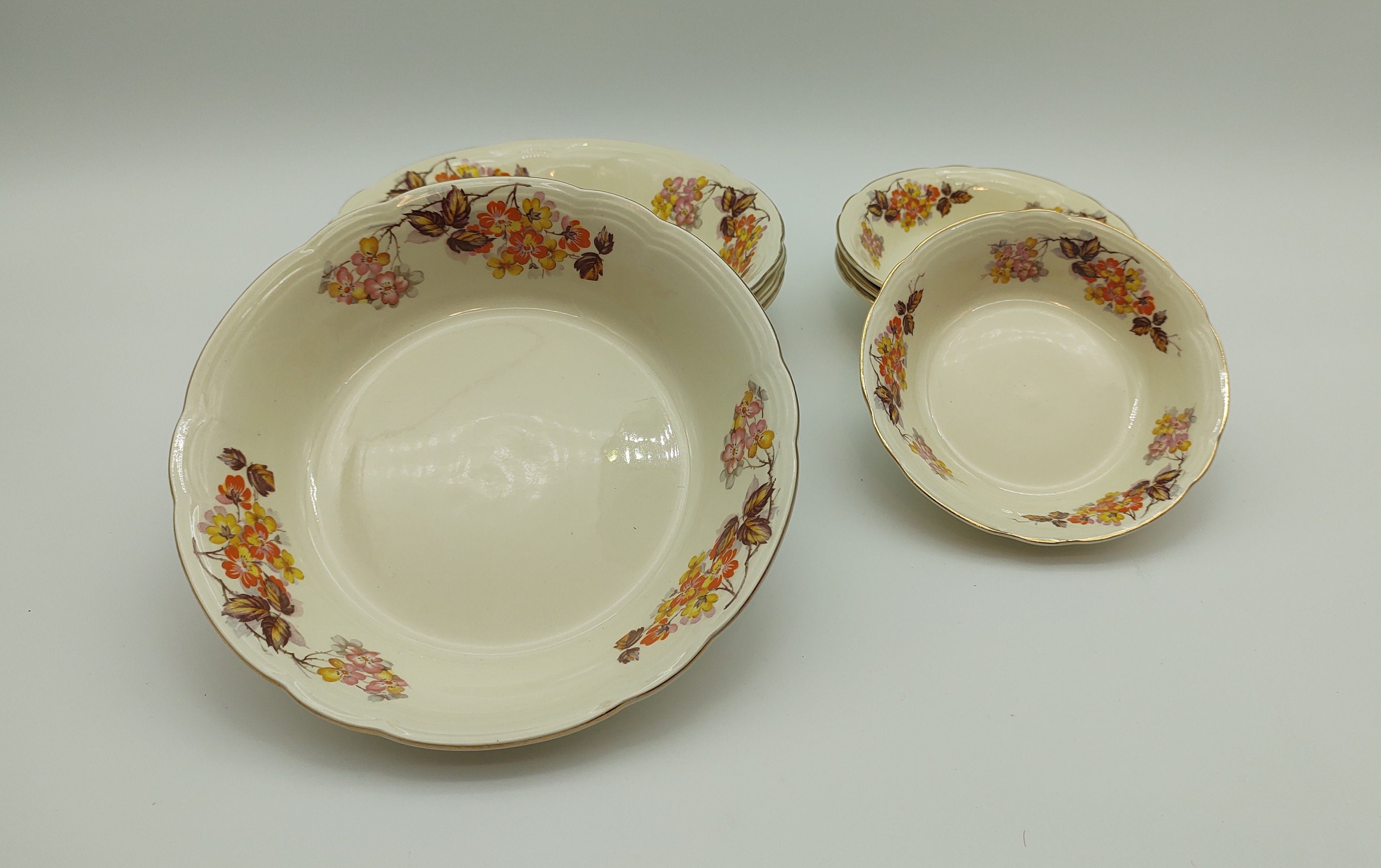 4 Place Dinner Set Alfred Meakin Royal Marigold Autumn Pattern Etsy