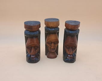 Three Jamaican Carved Statues