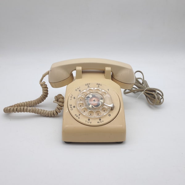 Vintage Beige Rotary Telephone NE-500