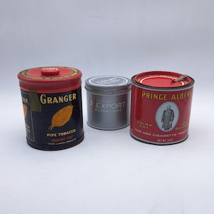 Vintage Tobacco Cans -Prince Albert, Granger, Export