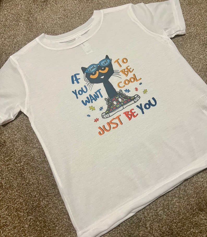 Pete the Cat Autism Awareness Youth Tshirt Etsy
