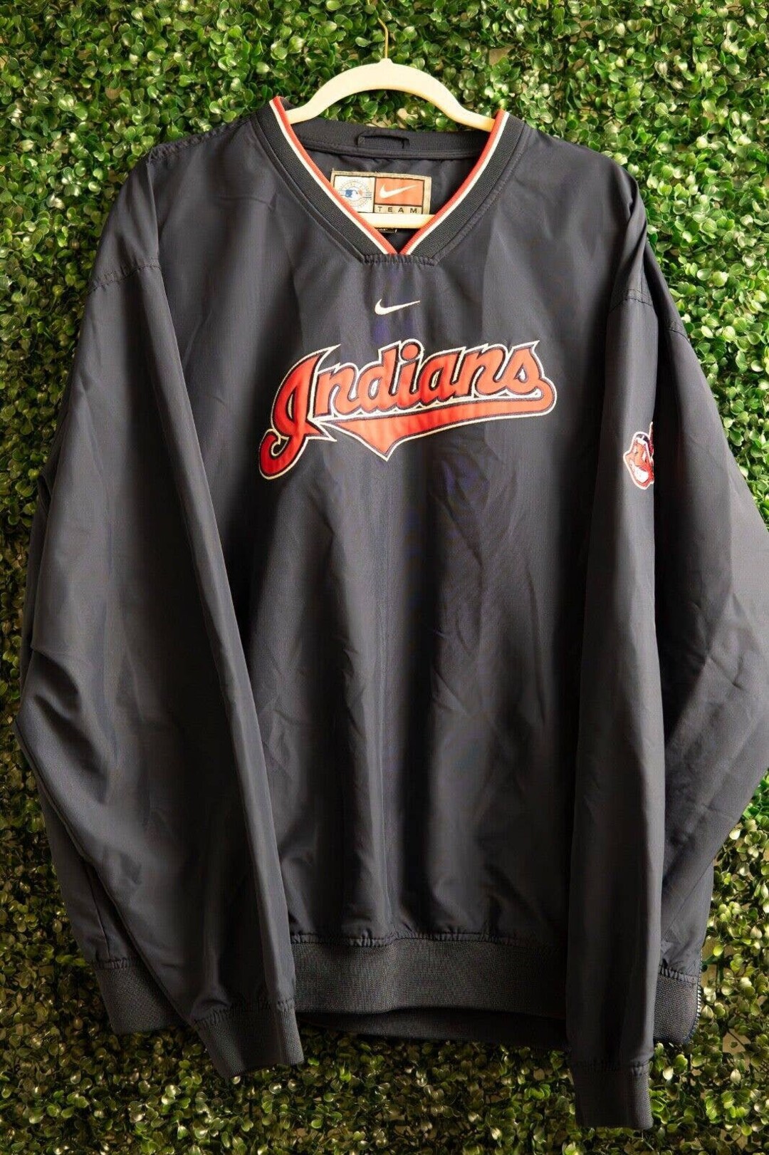 Vintage Starter Cleveland Indians – Veste MLB Homme Taille XL, Bleu Et Rouge, Années 90