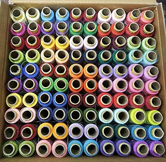 100 Sewing Threads Spool Brother Multicolour Polyester Embroidery Machine  Thread Sewing Thread Box 180 Meters Each All Major Colour Freeship 