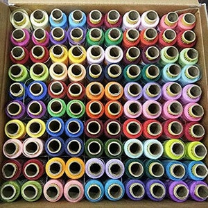 100 Sewing Threads Spool Brother Multicolour Polyester Embroidery Machine Thread Sewing Thread Box 180 Meters Each All Major Colour FreeShip