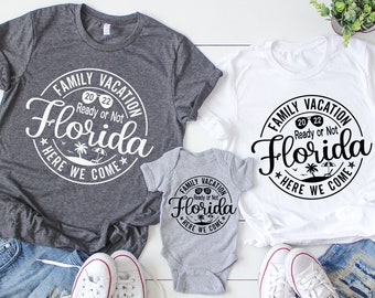 Family Summer Vacation Shirt, Florida Trip, Family Vacay Florida Shirt, Personalized Family Vacation Tee, Vacation Shirts For Family, A508