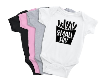 Small Fry Baby Bodysuit  • Baby Shower Gift • Natural Color Baby Clothing • Perfect Gift for Little Snack Lovers • Printed in USA
