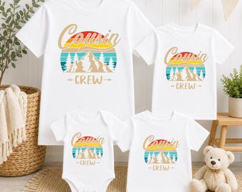 Retro Cousin Crew Shirt, Matching Cousin Shirts, Vintage Family Reunion Tee, Family Vacation Outfit, Cousins Gift, Retro Sunset
