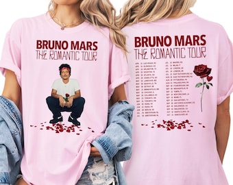 Bruno The Romantic Tour Concert Shirt, Romantic Pop Music Tee, Live Show Graphic Shirt, Bruno Tour Fan Tee, Concert Night Outfit Shirt