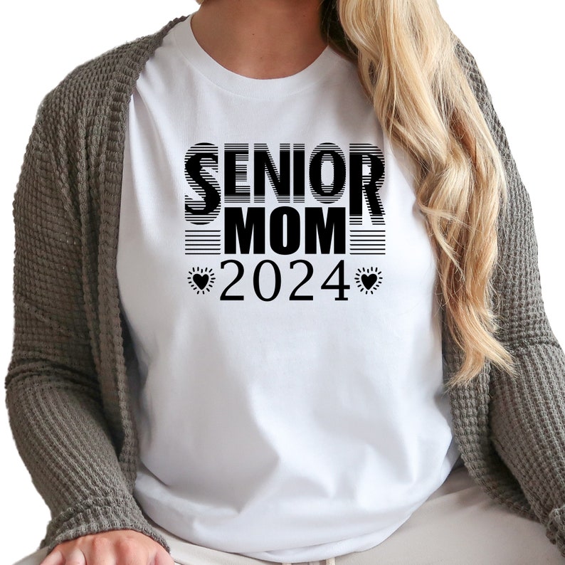 Senior Mom 2024 Shirt, Personalized Senior Shirt, Custom Tee for Her, Class of 2024 Shirt, Graduation Gift, Proud Senior Mom Shirt, A1275 image 4