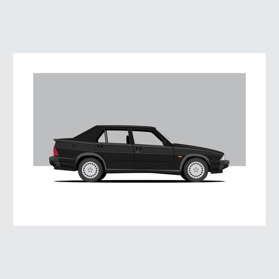 Alfa Romeo 75 Milano Print Customizable Etsy