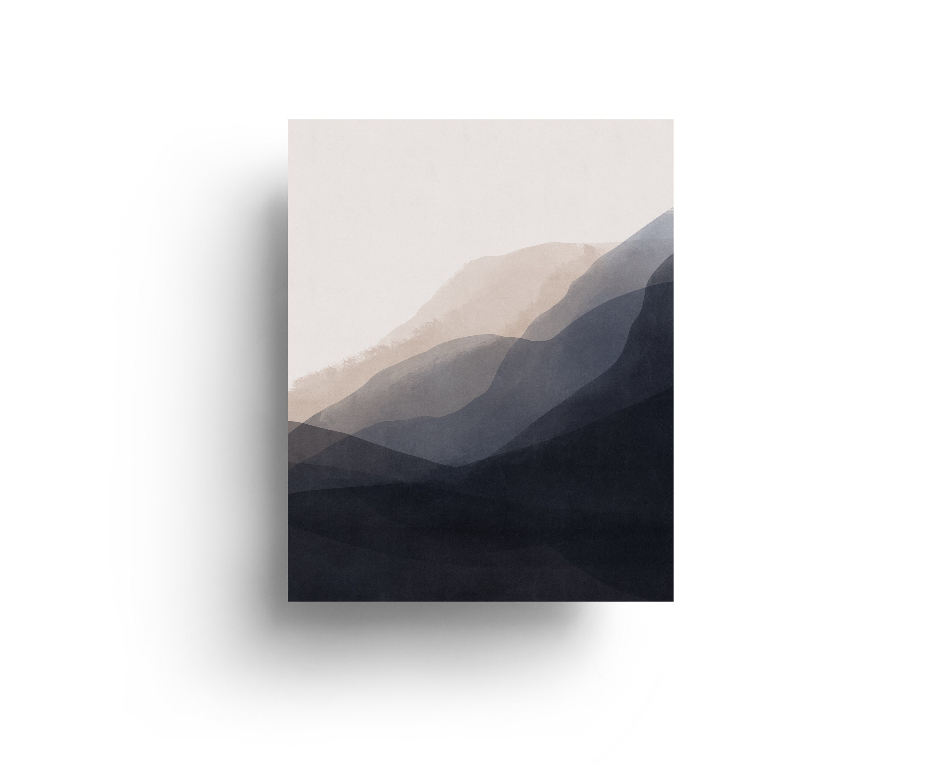 Abstract Landscape Print / Mountains Print / Art moderne / Minimaliste