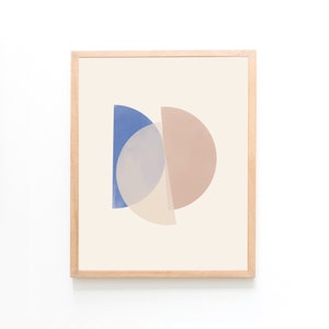 Abstract Semicircle Printable / Geometric Shapes / Minimalist Art / Geometric Print / Mid Century Modern / Instant Download