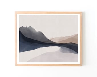 Abstract Landscape Printable / Digital Download / Mountains Print / Modern Art / Wall Art