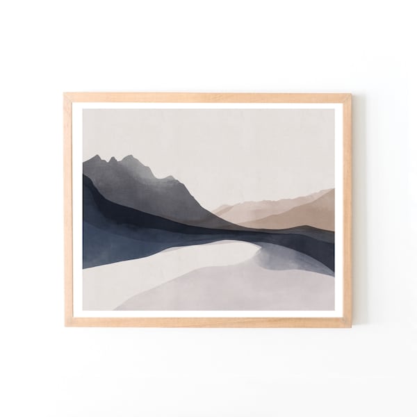 Abstract Landscape Printable / Digital Download / Mountains Print / Modern Art / Wall Art