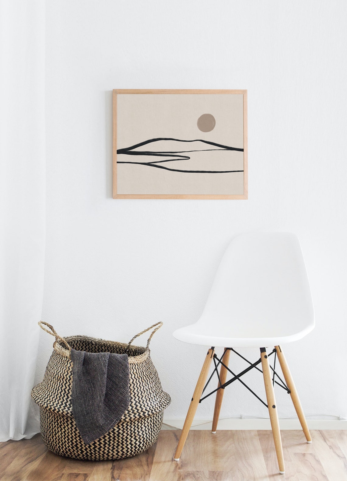 Line Drawing Landscape 02 / Abstract Landscape Printable / - Etsy