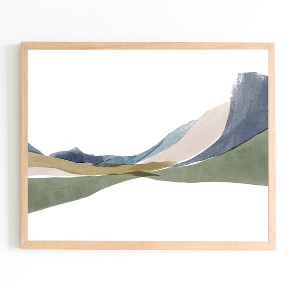 Abstract Landscape No 2 Printable / Digital Download / Mountains Print