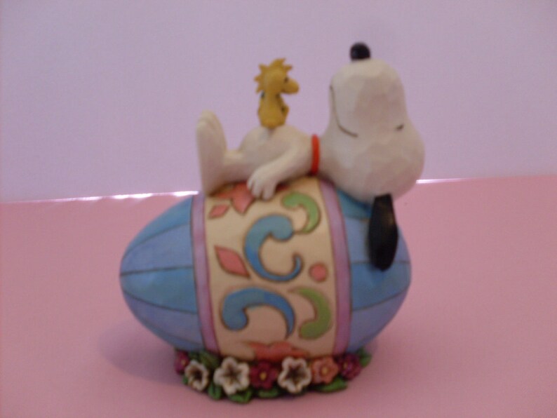Peanut Snoopy on Easter Egg with Woodstock Etsy