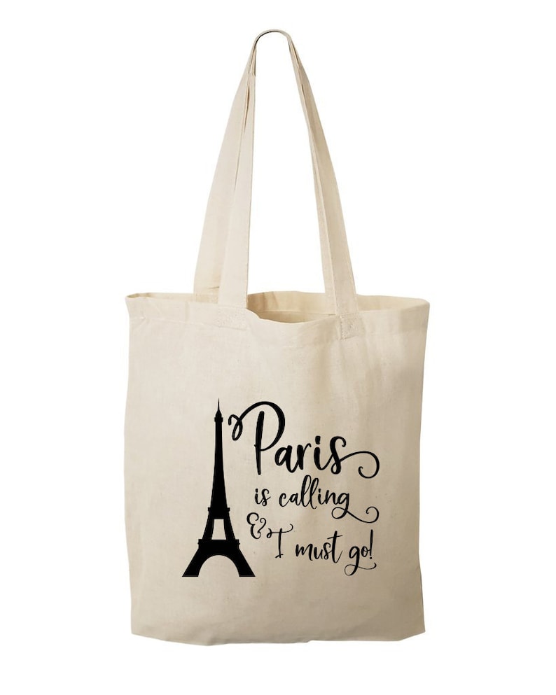 Paris Tote Bag French Tote Eiffel Tower Shopping Bag Paris Etsy