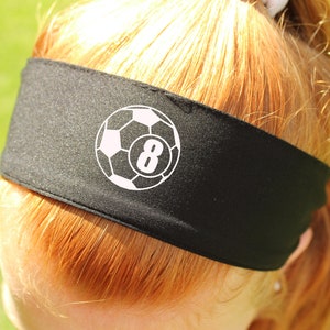 Personalized Soccer Hair Tie- Soccer ball hair tie- Soccer headband- Soccer Player Gift- Soccer Team Gift Idea- Personalized Christmas Gift