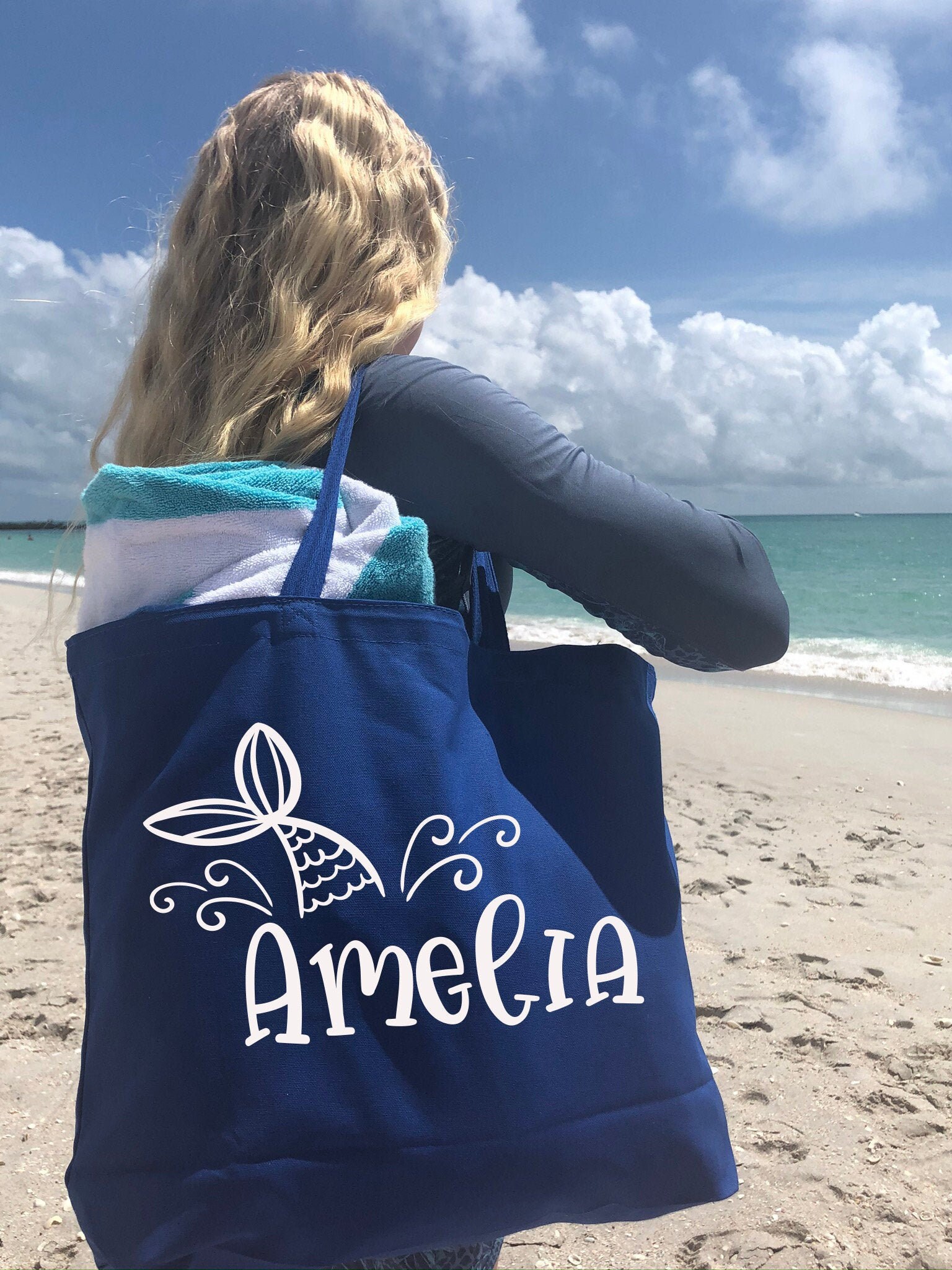 girls beach tote