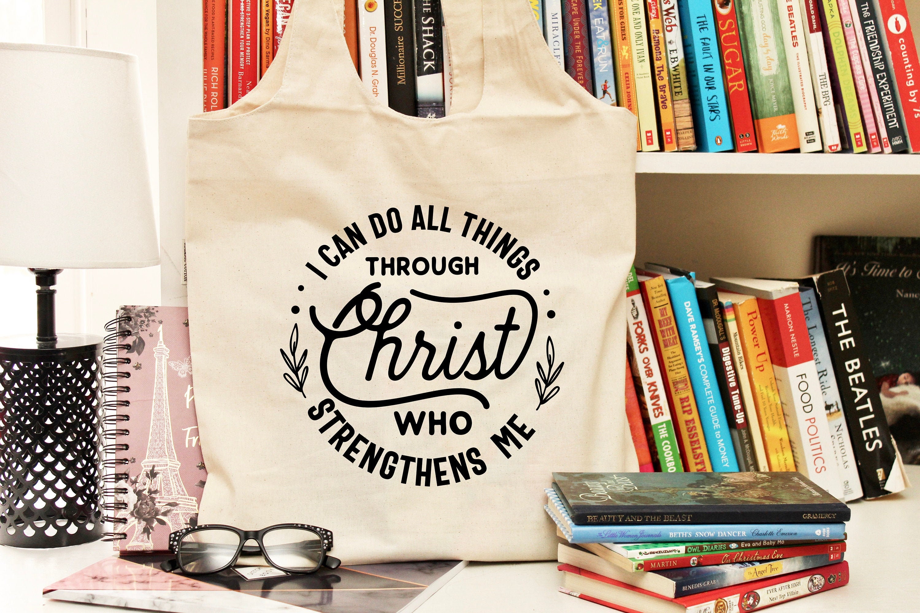 School Book Bag Shopping Tote Bag Blue-Green Library Book Bag Earth Friendly Tote Work Bag