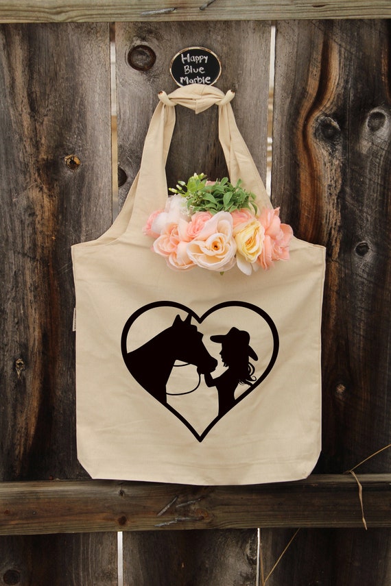Horseback Riding Gift Bag Organic Tote Bag Eco Friendly Etsy