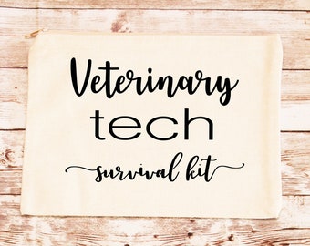 Vet Tech Survival Bag- Veterinary Tech Gift- Veterinary Tech Survival Kit- Tech Gift- Veterinary Tech Bag