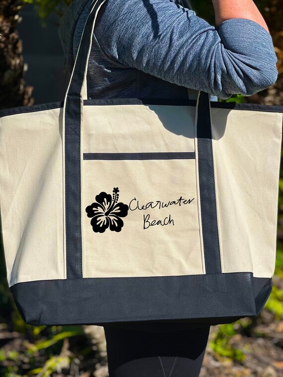 Florida Coast Large Canvas Tote