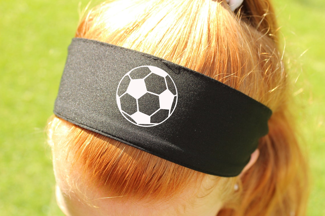 Soccer Ball Custom Headband Soccer Hair Tie Soccer Headband Etsy