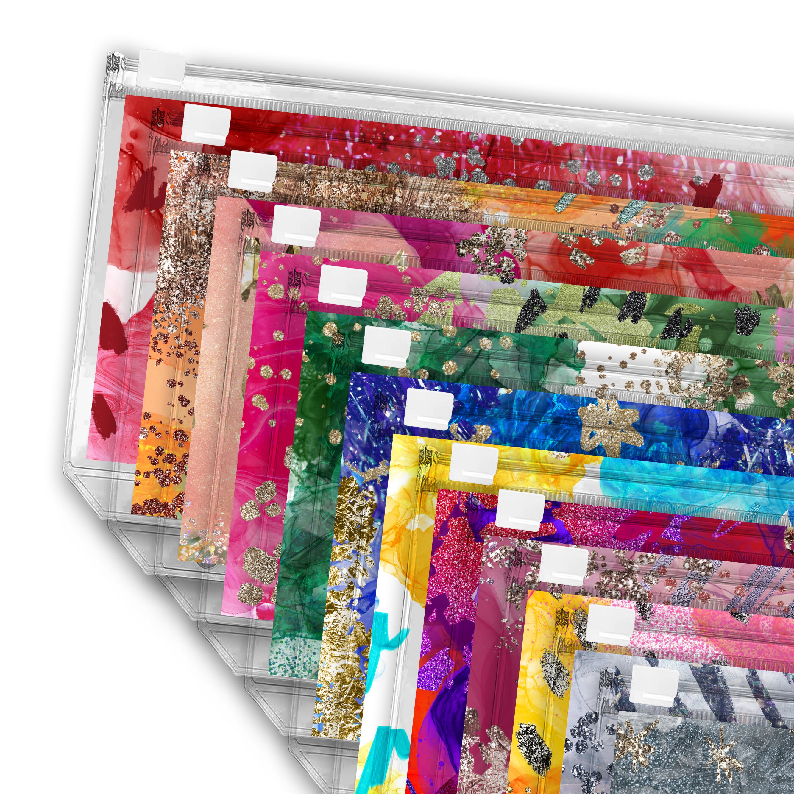 12 Pack A6 Cash Envelopes For Budget Binder - Clear Plastic Zipper Pouches With 6 Holes For Cash Stuffing & Organizing - View #12