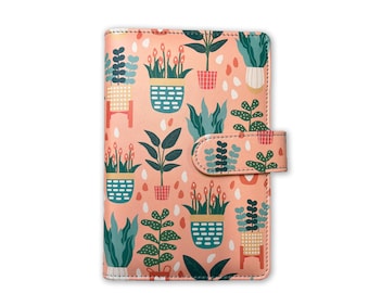 Houseplants PU Leather A6 Budget Binder | Custom Option Available | Budget with Ira